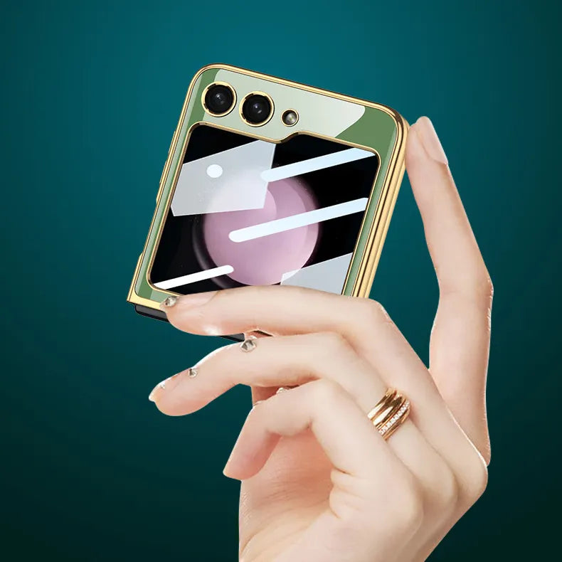 Samsung Galaxy Z Flip 5 Deer Pattern Glass Case