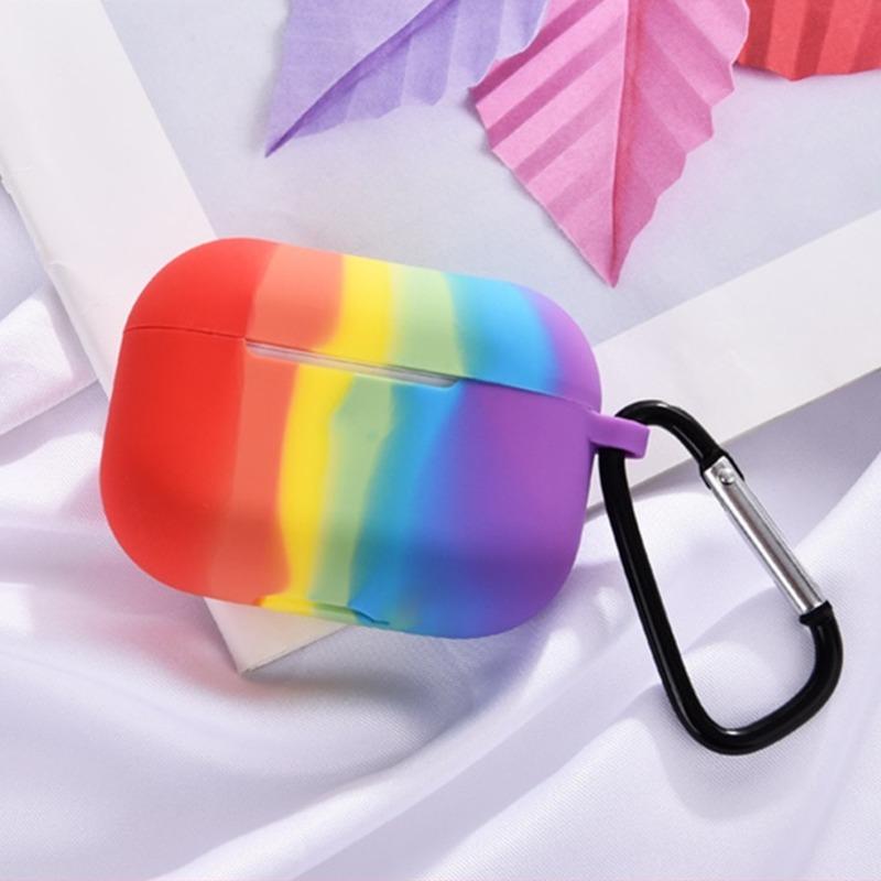 Rainbow Liquid Silicone Earbuds Case