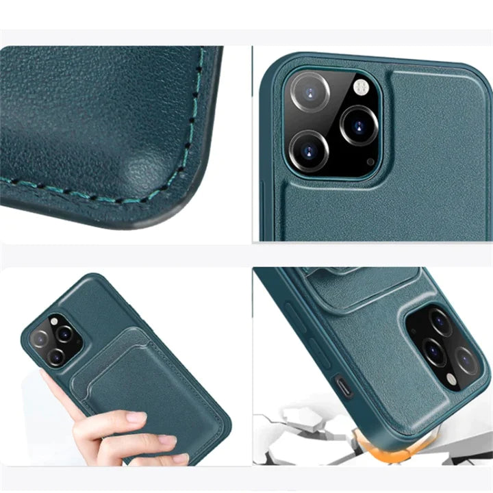 Detachable Series Magnetic Design PU + TPU Protective Case with Detachable Card Holder Case