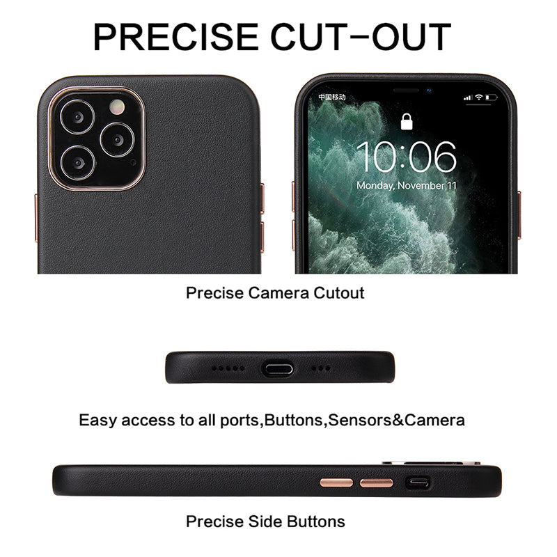 iPhone 13 Pro Max Luxury Genuine Leather Case