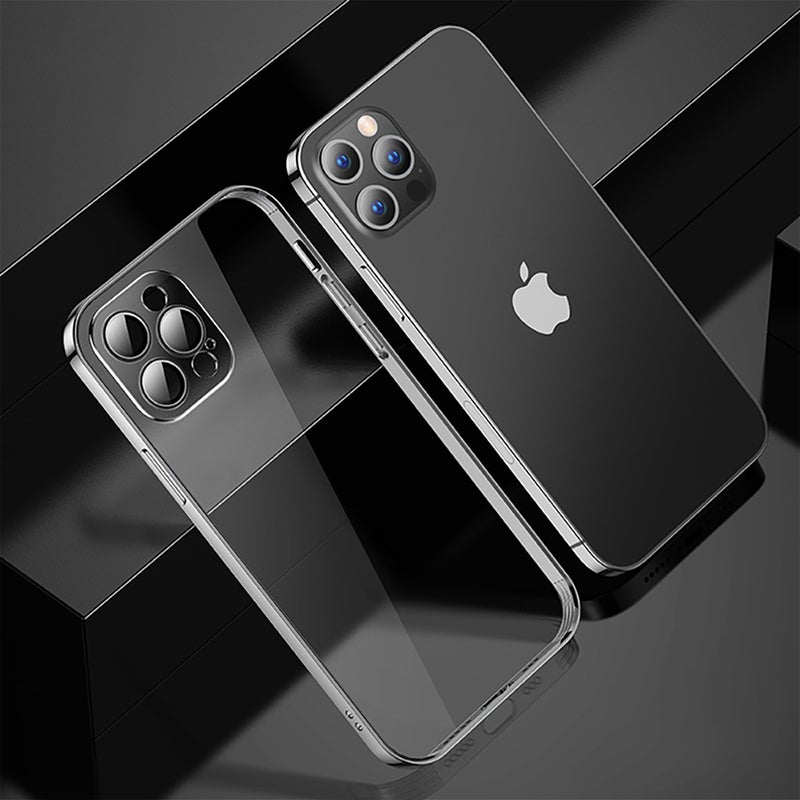 iPhone 13 Pro Max Electroplating Silicone Transparent Glitter Case