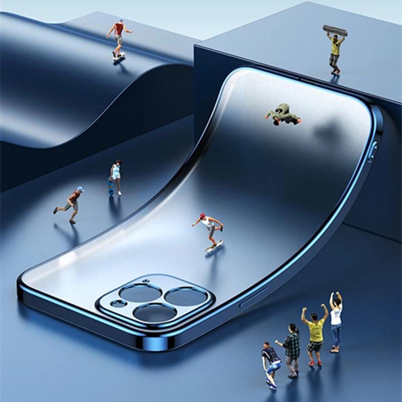 iPhone 13 Pro Max Electroplating Silicone Transparent Glitter Case