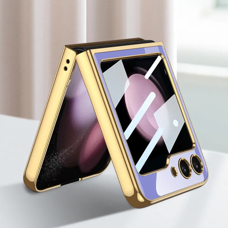 Samsung Galaxy Z Flip 5 Deer Pattern Glass Case