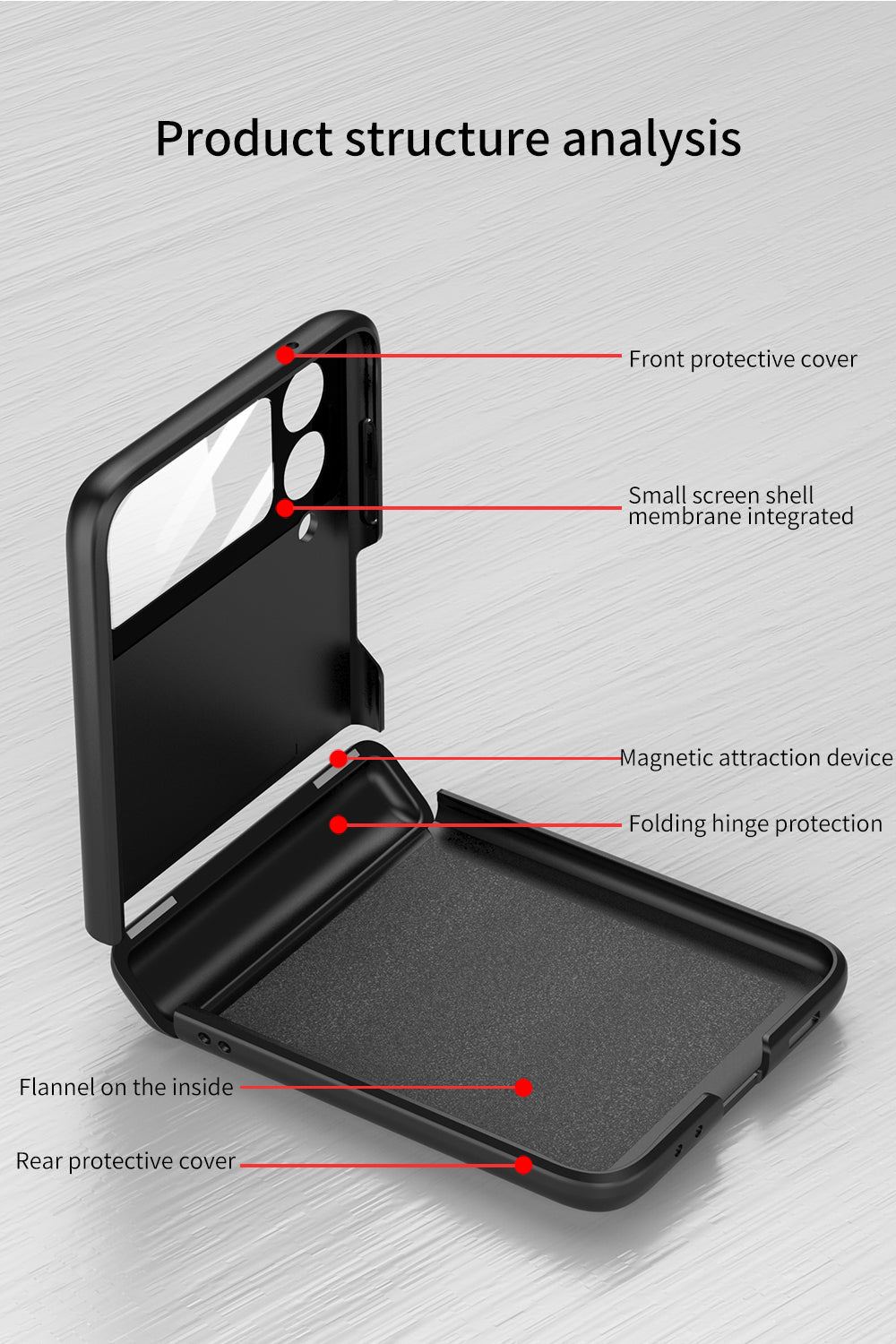 MAGNETIC FOLDING ALL-INCLUSIVE SHELL CASE FOR GALAXY Z FLIP 4