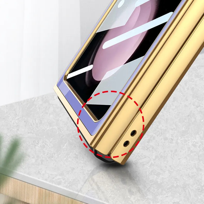 Samsung Galaxy Z Flip 5 Deer Pattern Glass Case