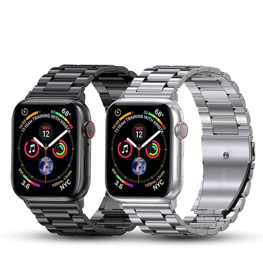 BLACK PREMIUM STAINLESS STEEL BRACELET FOR SMART-WATCH SERIES 7/6/5/4/3/2/1/SE (38,40,41MM - 42,44,45MM)