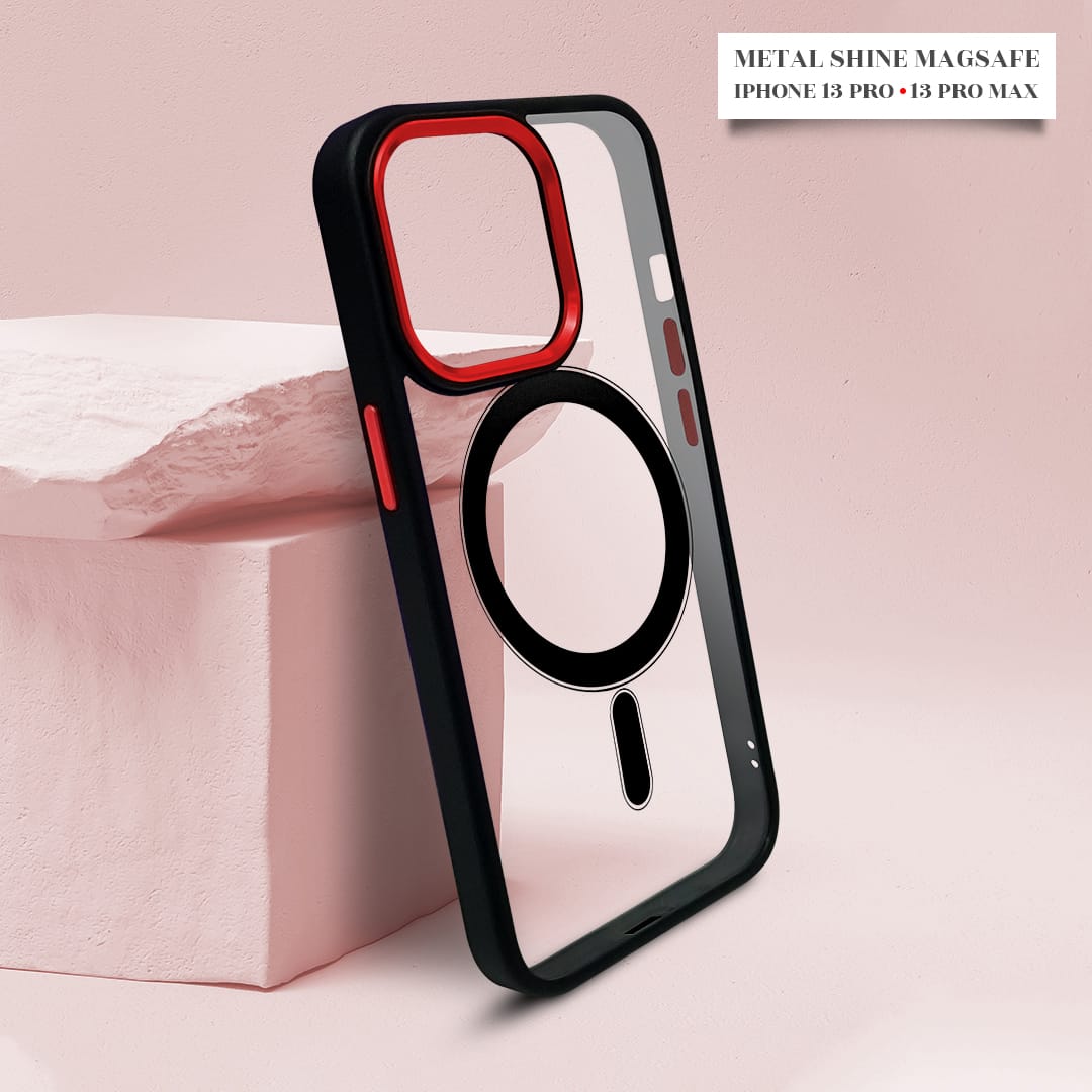 MagSafe Case with Metal Shine Camera Ring For iPhone 13 series