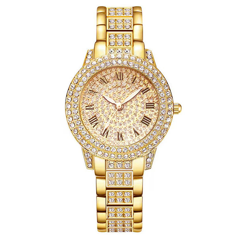 Classic Golden Diamond Wrist Watch