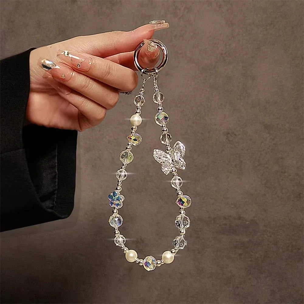Luxe Diamond Butterfly Phone Charm