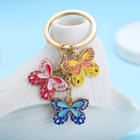 Cute Trio Butterfly Wing Key Chain
