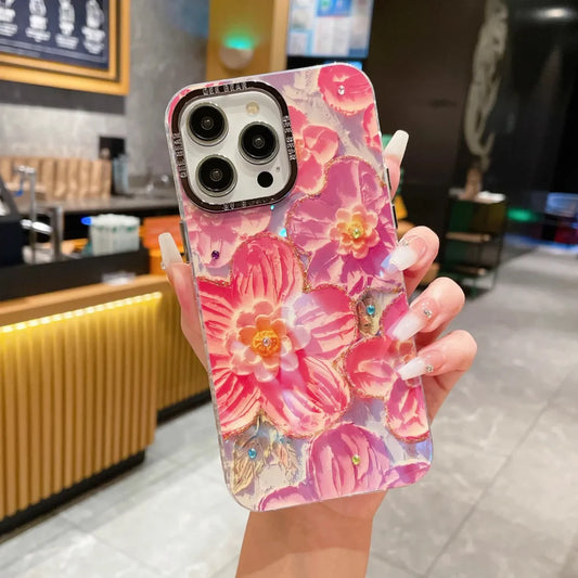 Radiant Flower Oil Painting Case - iPhone