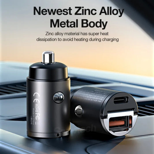 USB C Adapter Mini Car Charger (1 Year Warranty) - Buy 1 Get 1 Free (Auto Applied)