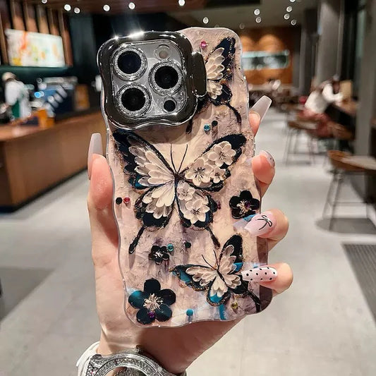 3D Butterfly Glossy Finish Case - iPhone