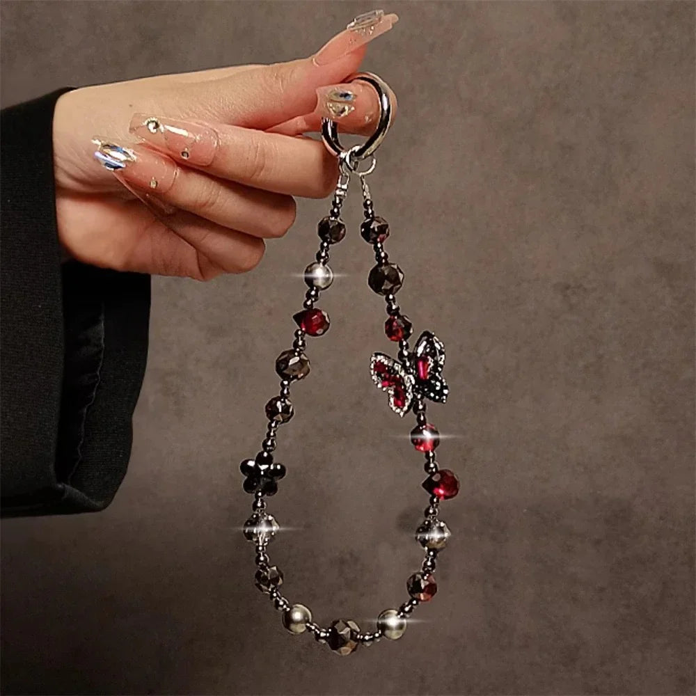 Luxe Diamond Butterfly Phone Charm