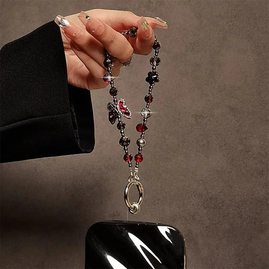 Luxe Diamond Butterfly Phone Charm