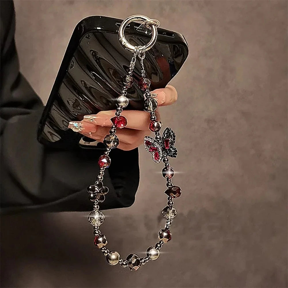 Luxe Diamond Butterfly Phone Charm