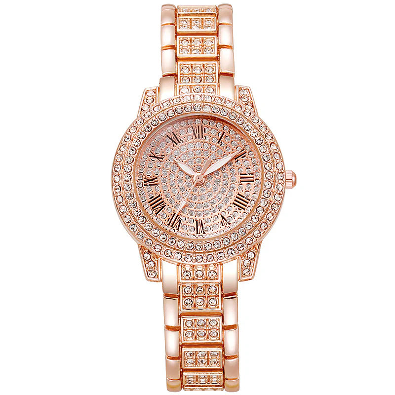 Classic Golden Diamond Wrist Watch