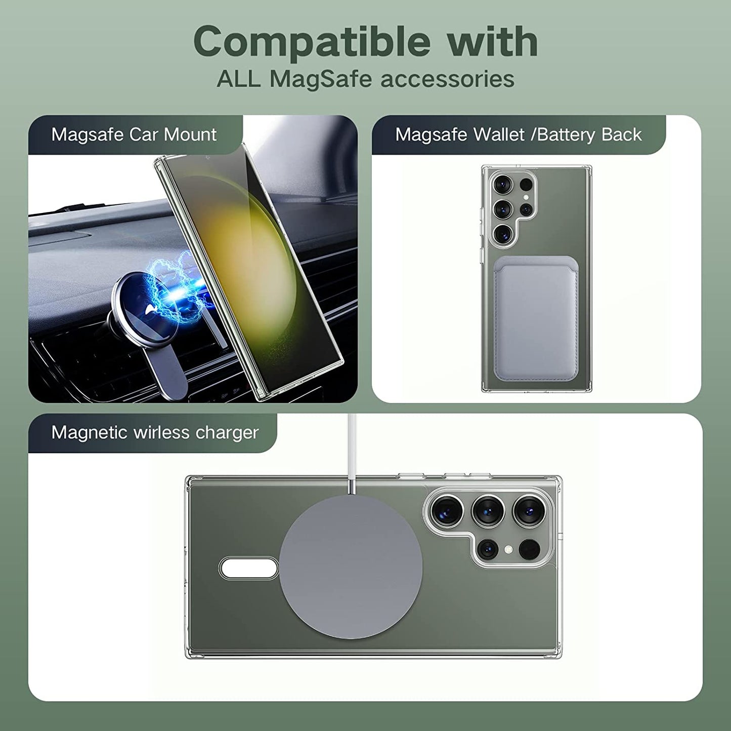 Magsafe Transparent Hard PC Back Case For Galaxy S Series
