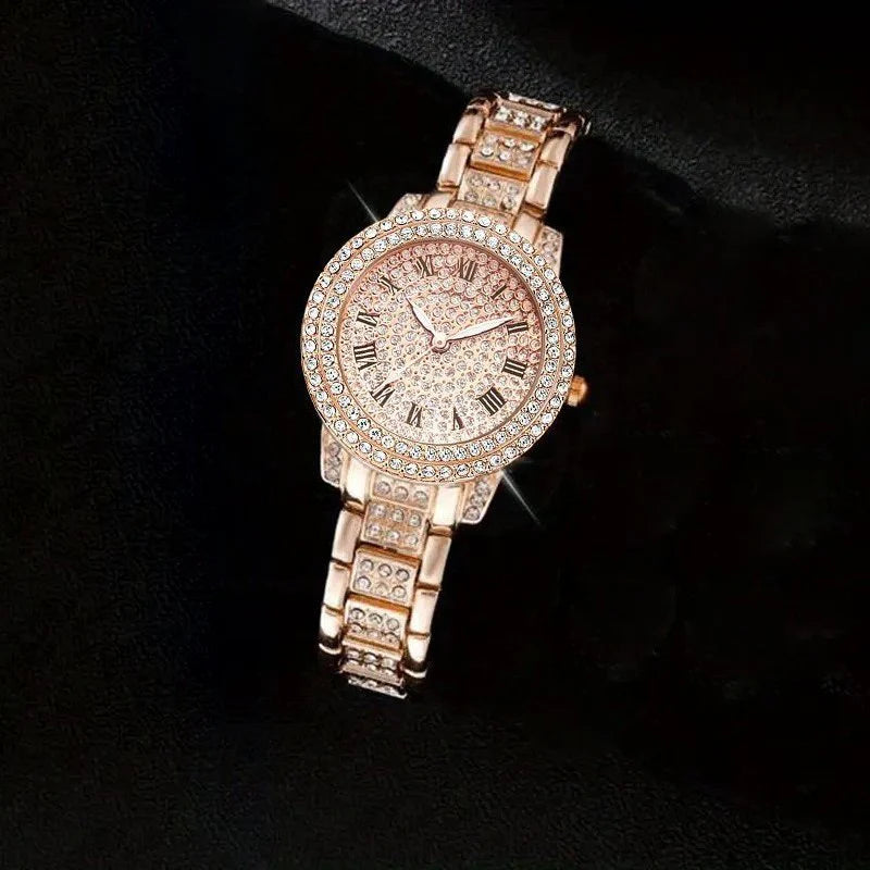 Classic Golden Diamond Wrist Watch