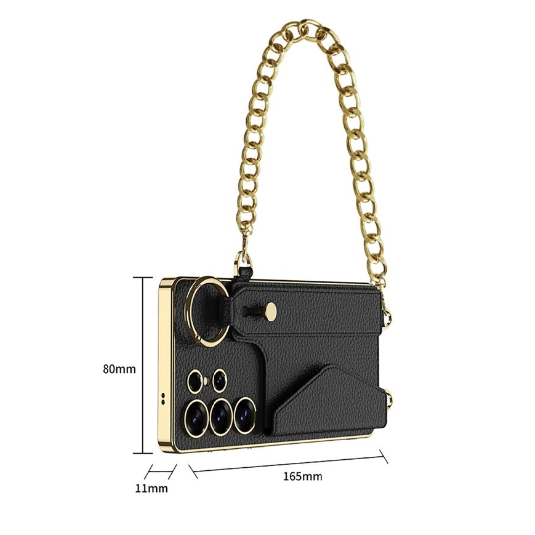 Luxury Antic Designer Leather Wallet Phone Case- Samsung