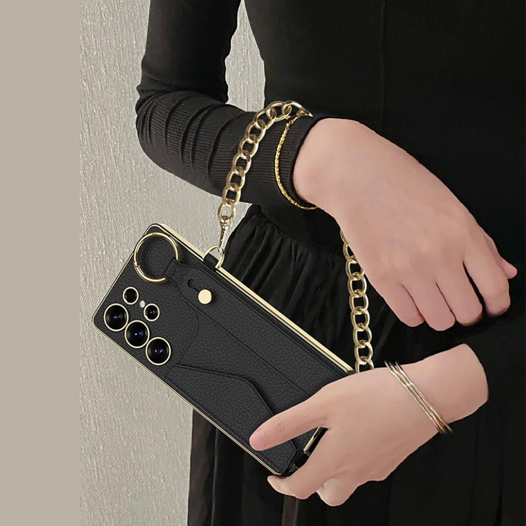 Luxury Antic Designer Leather Wallet Phone Case- Samsung