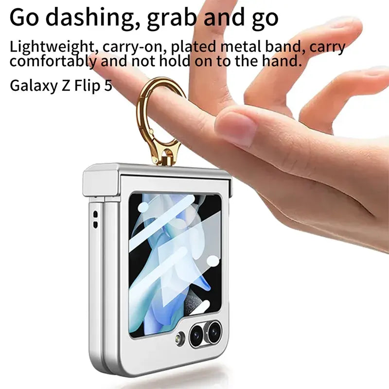 Magnetic Folding Ring Shell Case For Galaxy Z Flip 5