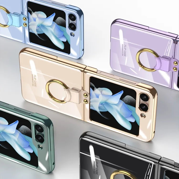 Plating Galaxy Z Flip 5 Case with Luxury Ring