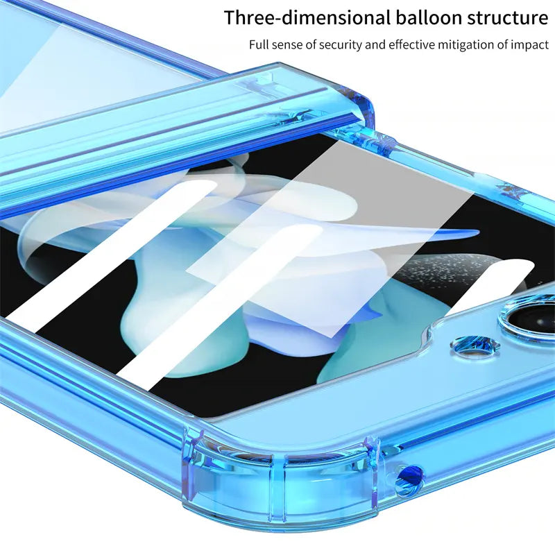 Galaxy Z Flip 5 Premium Transparent Glitter Back Case