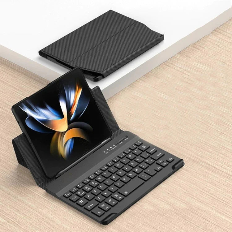 Leather Wireless Keyboard with Magnetic Flip Case For Z Fold Series