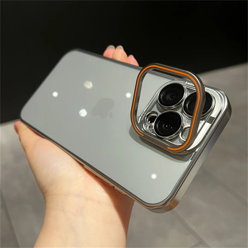 Chrome Electroplated Stand Case- iPhone