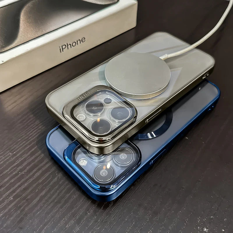 Transparent Lens Magsafe Stand Cover- iPhone