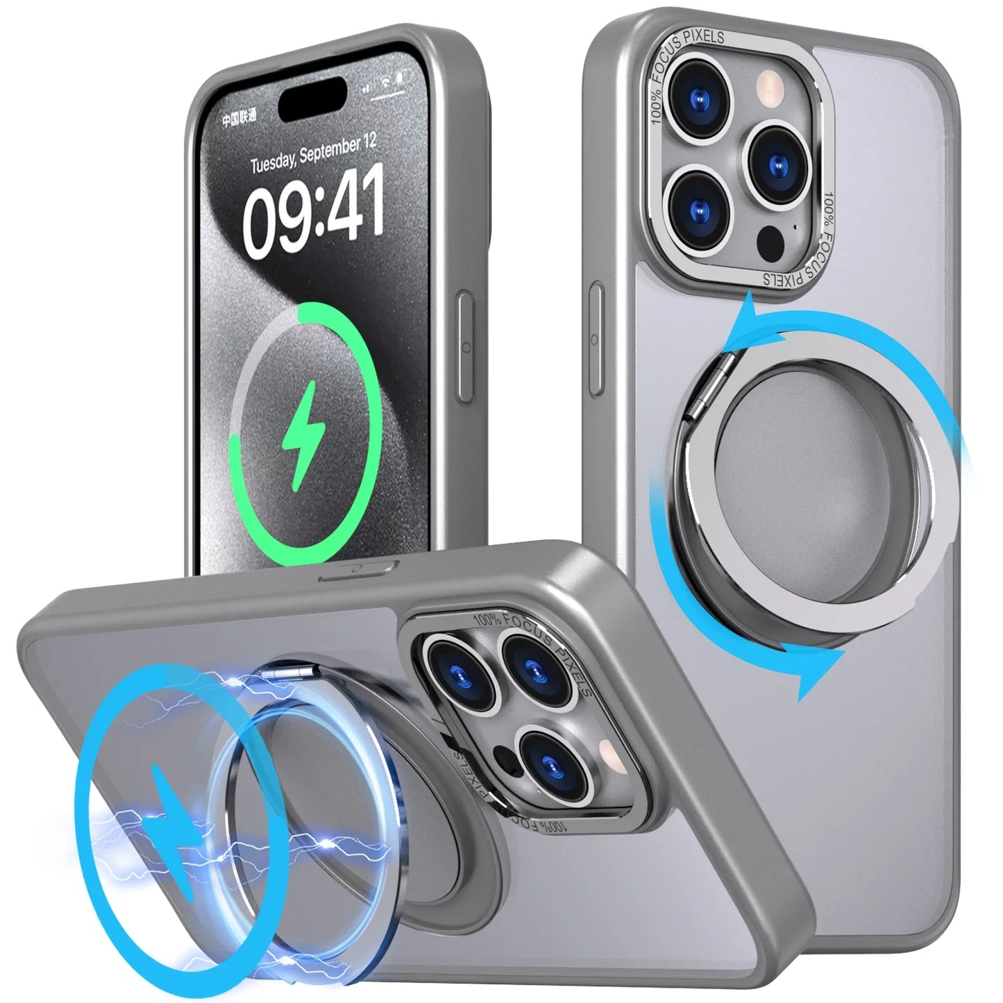 360° Rotating Magnetic Kickstand Case