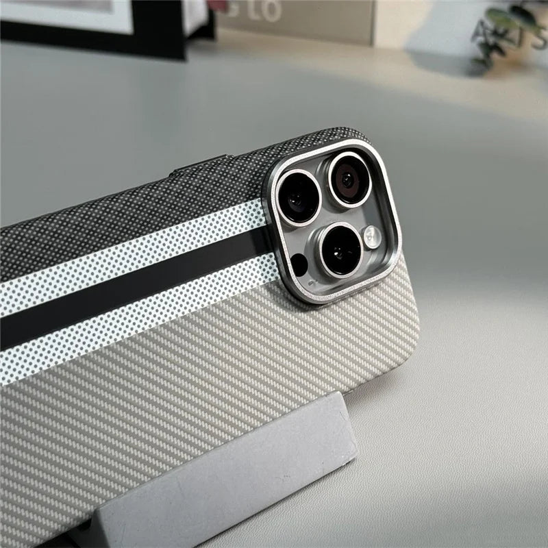 Carbon Fiber Strap MagSafe Case- iPhone