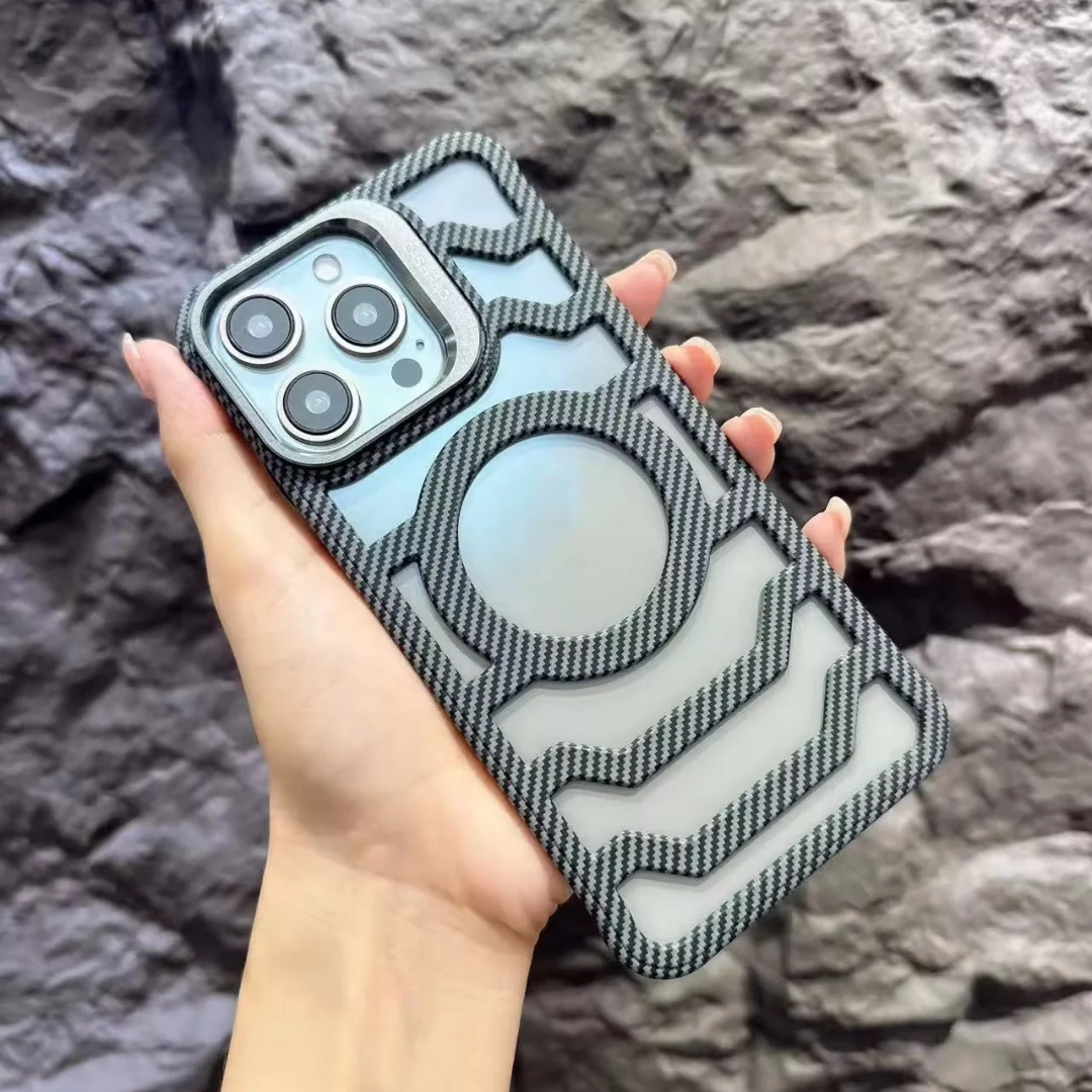 Carbon Fiber Hollow Heat Radiation Case- iPhone