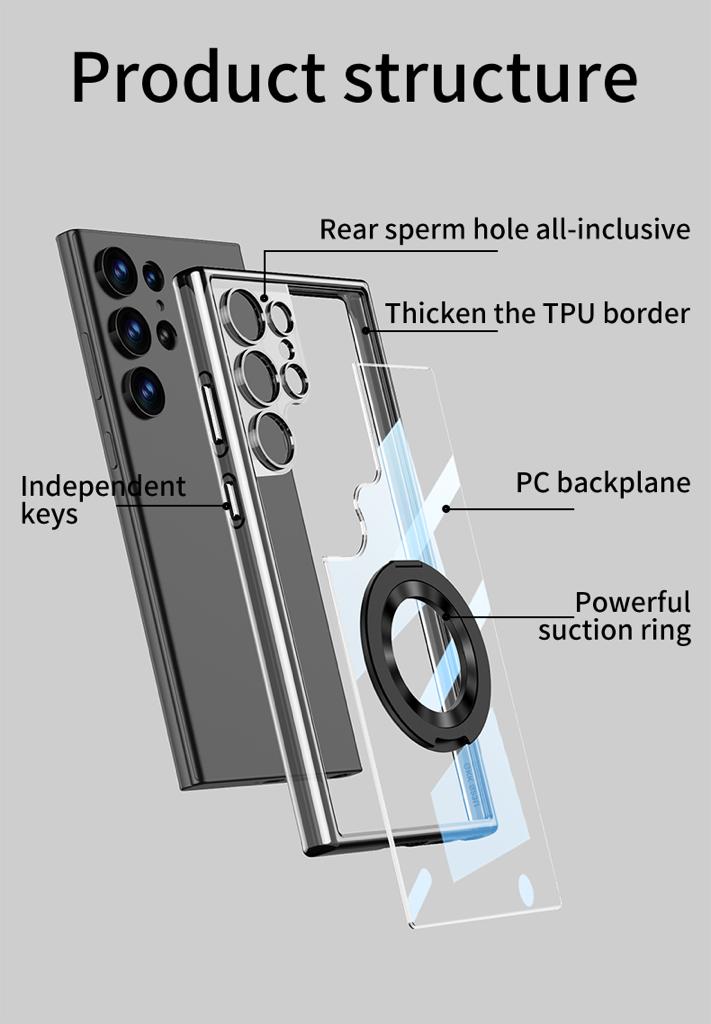 Phanthom Transparent Space Shell Case For Galaxy S24 Ultra