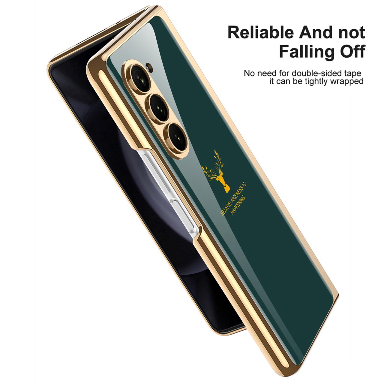 Samsung Galaxy Z Fold 5 Deer Pattern Glass Case