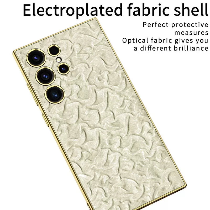 Electroplated Lux Pattern Phone Case for Samsung Galaxy S24Ultra