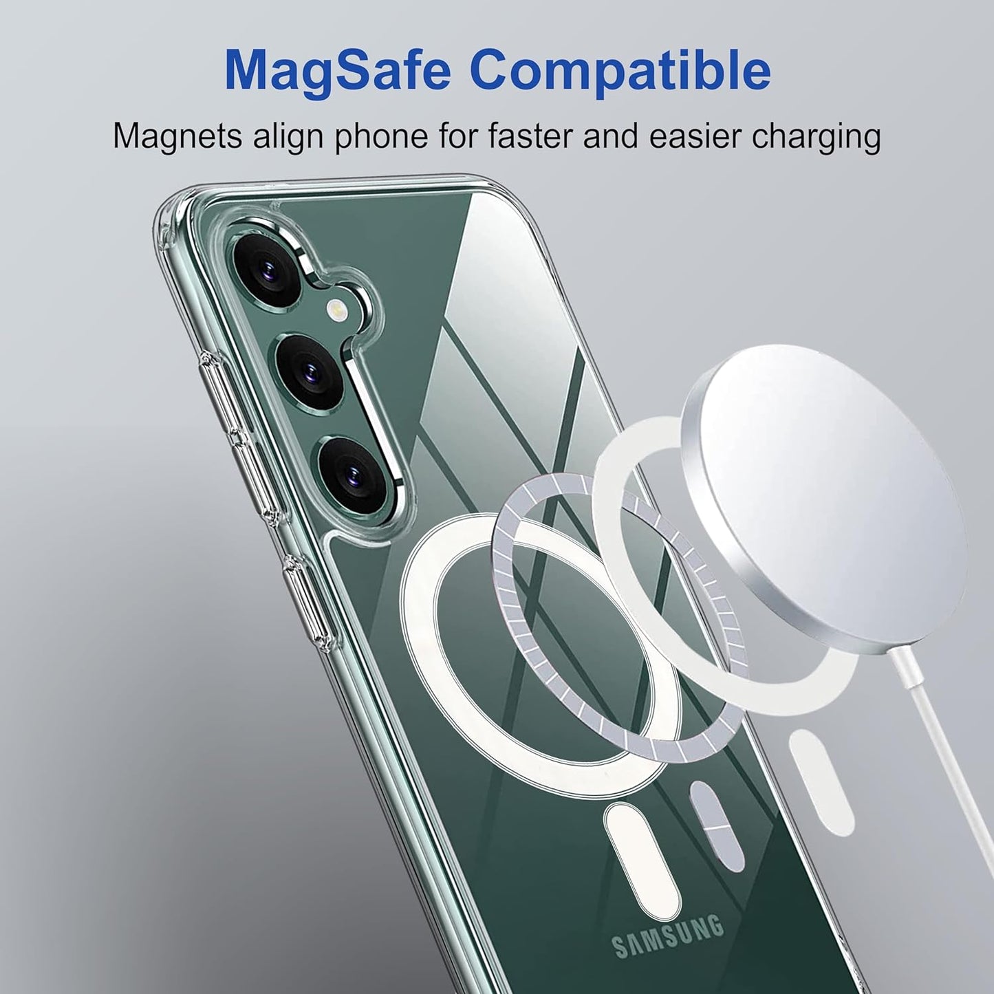 Anti-Knock TPU Transparent MagSafe Case - Samsung