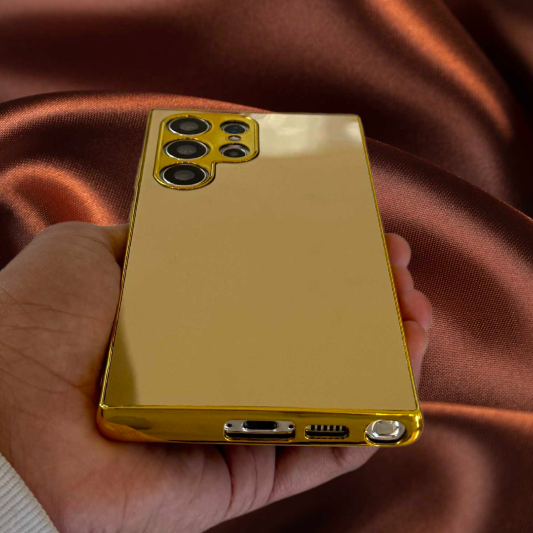 Golden Electroplatted 360 Degrees Protection Luxury Case - Samsung