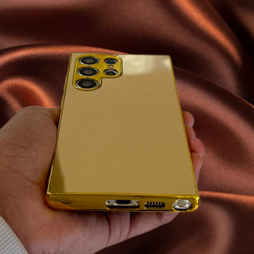 Golden Electroplatted 360 Degrees Protection Luxury Case - Samsung