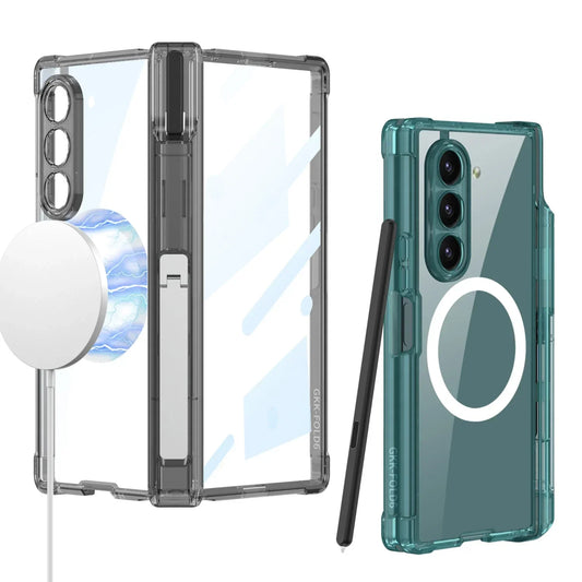 Transparent Shockproof Case With Bracket For Galaxy Z Fold 6