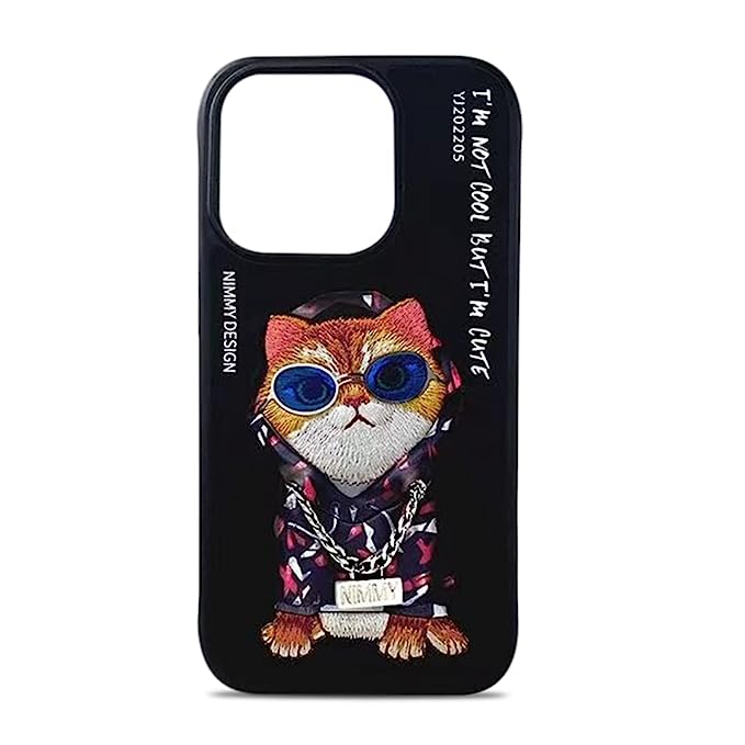 Nimmy Design Embroidery Cute Cat Series  - iPhone 15 Series Case