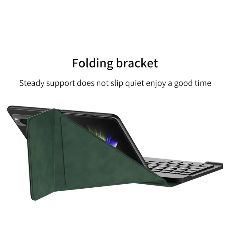 Leather Wireless Keyboard with Magnetic Flip Case For Z Fold Series