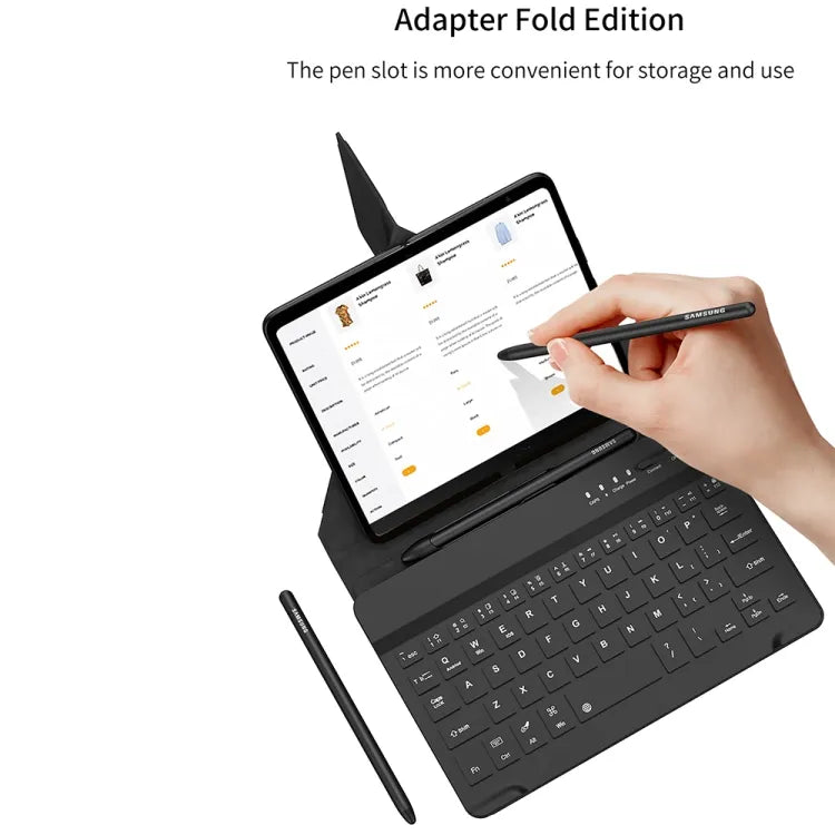 Leather Wireless Keyboard with Magnetic Flip Case For Z Fold Series