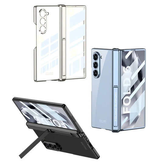 Transparent Magnetic Case With Hinge Protection For Galaxy Z Fold 6