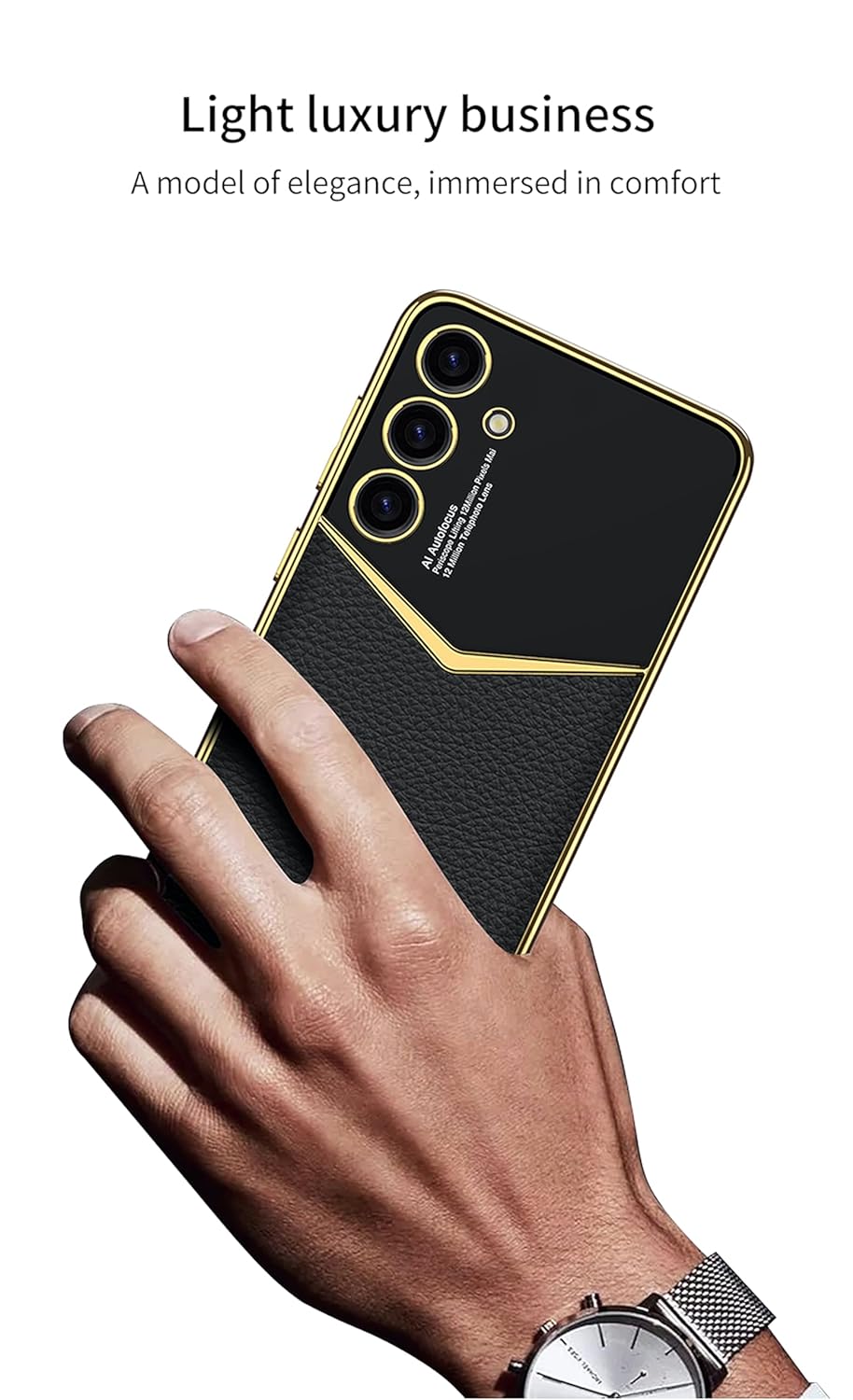 Royal Gold Plated Luxury Leather Case - Samsung