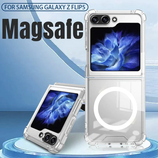 Samsung Galaxy Z Flip5 Slim Magnetic MagSafe Transparent Case