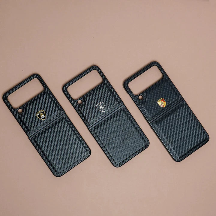 Luxury Carbon Fiber Motorsports Case - Galaxy Z Flip3 / Z Flip 4