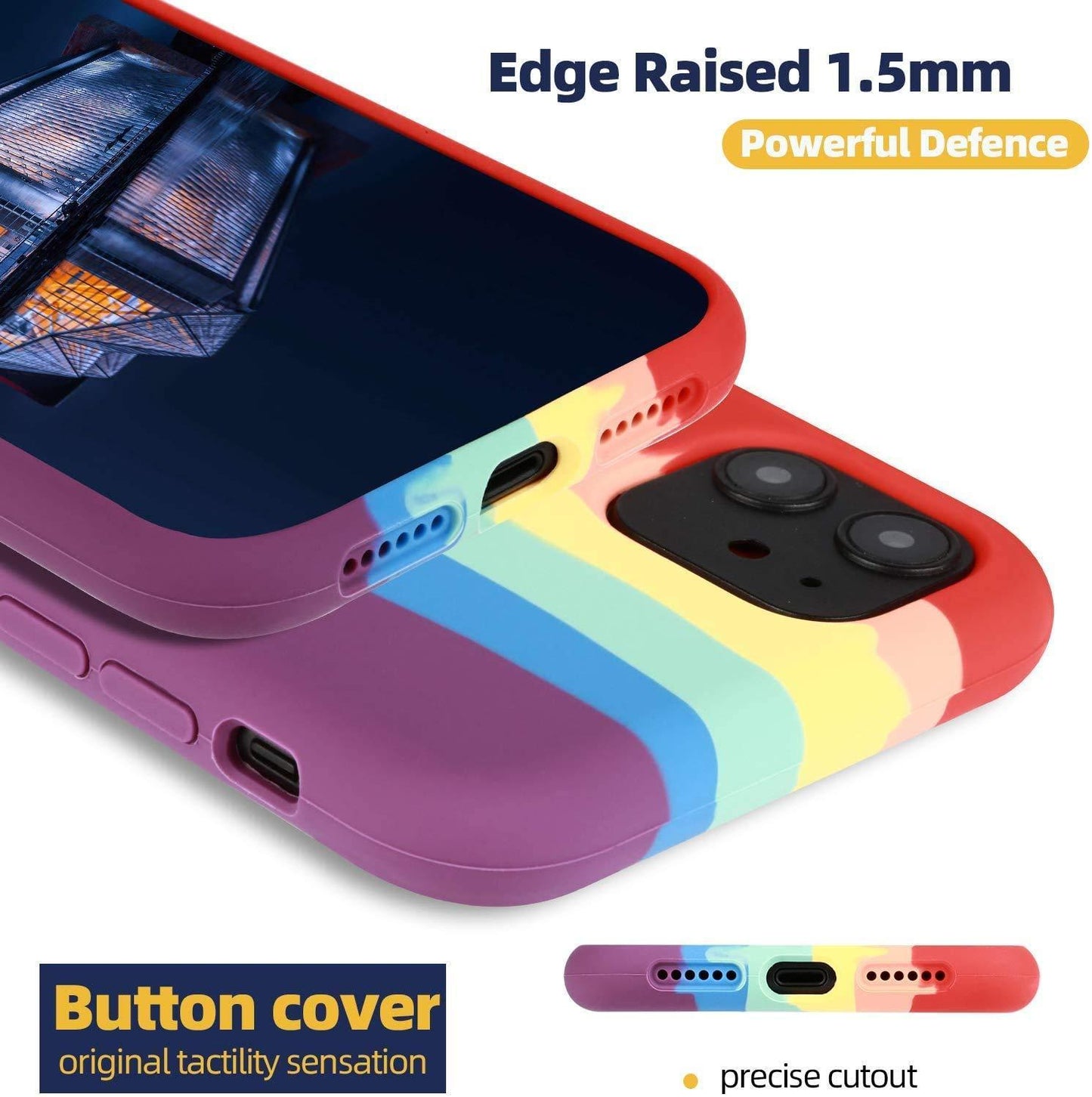 Rainbow Soft Silicon Case For iPhone 11 All Series
