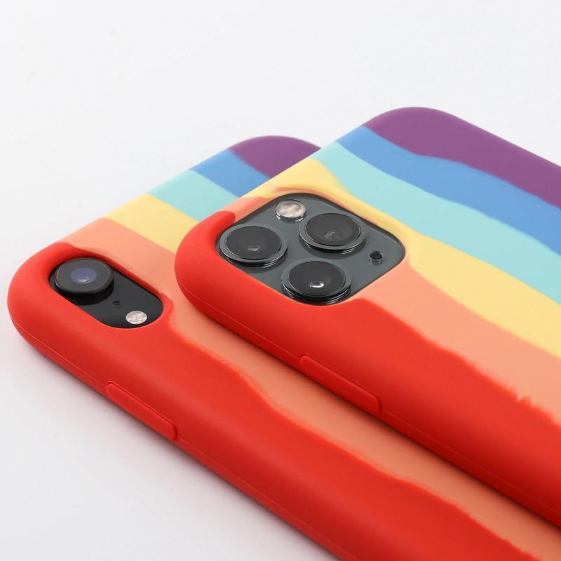 Rainbow Soft Silicon Case For iPhone 11 All Series